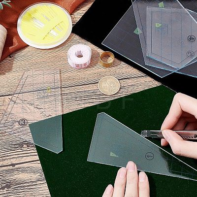 Transparent Acrylic Alignment T-Shirt Rulers DIY-WH0304-013B-1