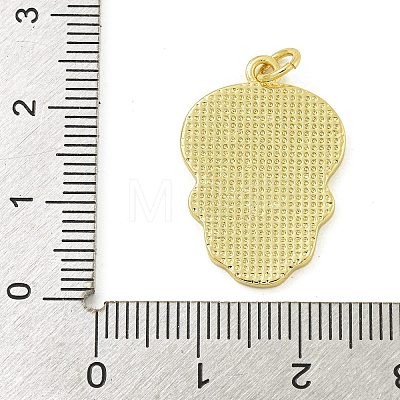 Halloween Theme Rack Plating Brass Pendants KK-Z067-18G-02-1