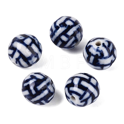 Blue and White Porcelain Beads PORC-N013-01-1