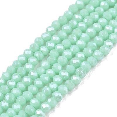 Electroplate Glass Beads Strands EGLA-A044-P1mm-A14-1