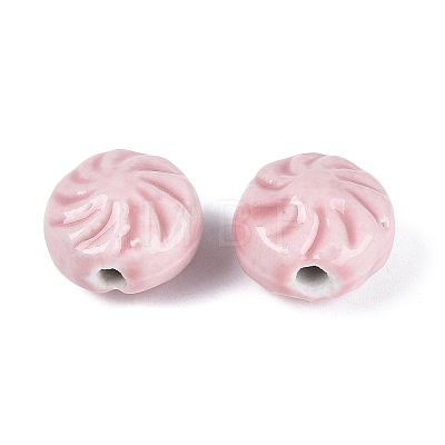 Windmill Spiral Pattern Vintage Handmade Porcelain Beads PORC-N013-19-01-1