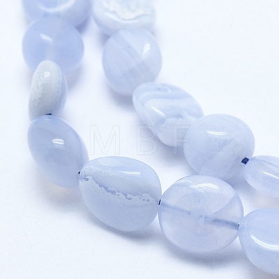 Natural Blue Lace Agate Beads Strands X-G-E483-62B-1