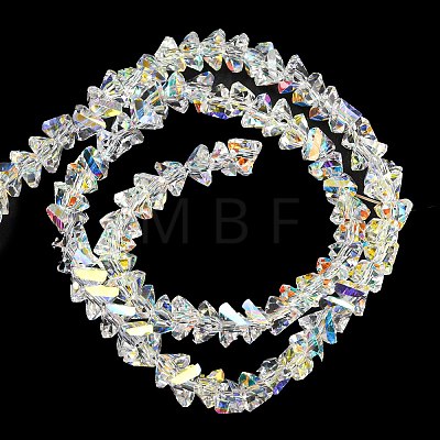 Electroplate Transparent Glass Beads Strands EGLA-P052-02A-AB01-1
