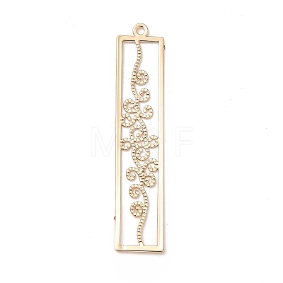 Rack Plating Brass Filigree Pendants KKC-K001-17KCG-1