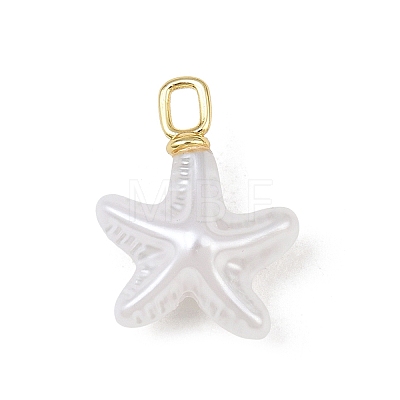 Brass & ABS Plastic Pearl Pendants PL-CBAEB37-01A-G-1
