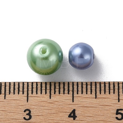 Eco-Friendly Dyed Glass Pearl Round Bead Strands HY-X0006-6-8mm-1