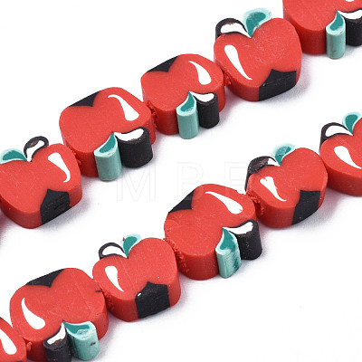 Handmade Polymer Clay Bead Strands CLAY-S096-001-01-1