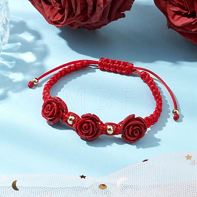 Nylon Cord Braided Bracelets for Women BJEW-JB11288-02-1