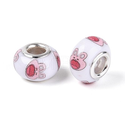 Opaque Resin European Beads RPDL-T004-01K-1