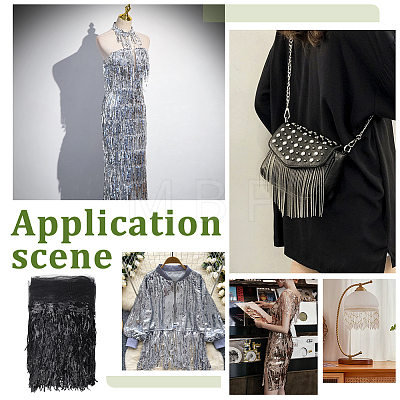 Polyester Fringe Lace Trim DIY-WH0671-008E-1