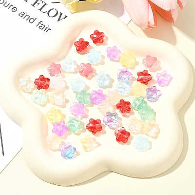 30Pcs Baking Paint Glass Beads GLAA-FS0001-99B-1