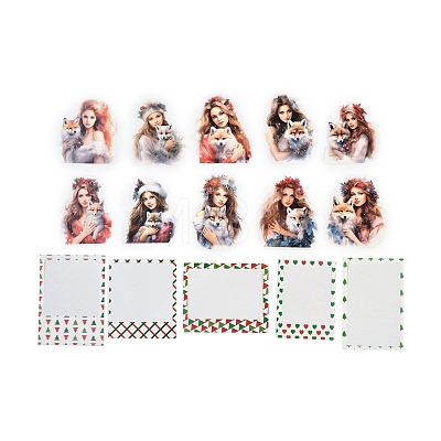 15Pcs PET Self-Adhesive Stickers STIC-M004-06C-1