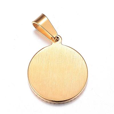 304 Stainless Steel Enamel Pendants STAS-G102-61B-1