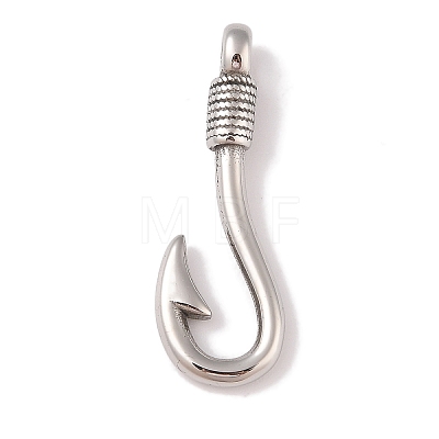 Non-Tarnish 304 Stainless Steel Hook Clasps STAS-C109-07P-1