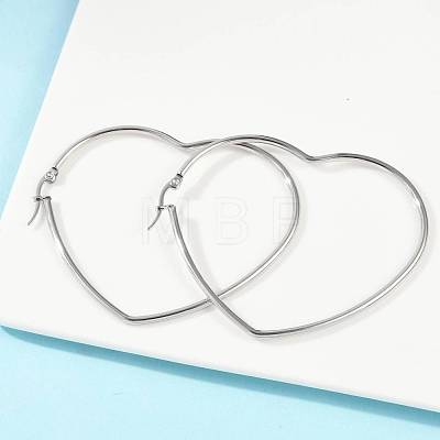 Tarnish Resistant 201 Stainless Steel Hoop Earrings EJEW-A052-09C-1