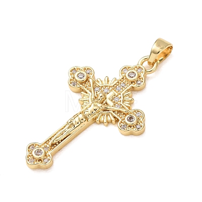 Easter Brass Micro Pave Clear Cubic Zirconia Pendants CU-CBA97F2-01A-G-1