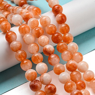 Natural Dyed Yellow Jade Beads Strands G-Q160-A01-01G-1