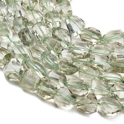 Natural Green Quartz Faceted Nugget Beads GG-CBA1668-C01-01-1