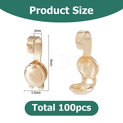 Brass Cord Ends KK-WH0816-055G-1