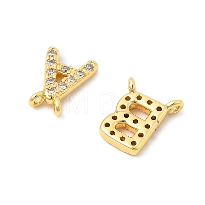26Pcs Brass Micro Pave Clear Cubic Zirconia Pendants KK-H252-02G-1