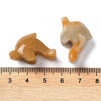 Natural Topaz Jade Carved Healing Dolphin Figurines G-B062-01D-1