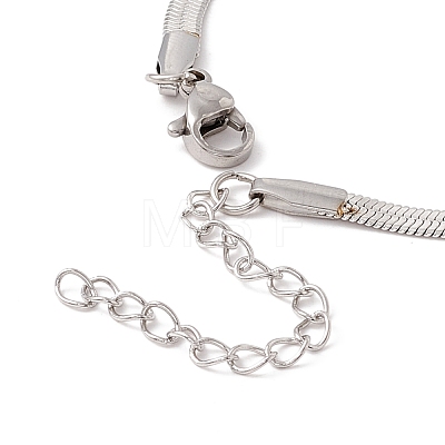 Non-Tarnish 304 Stainless Steel Herringbone Chains Bracelet for Men Women BJEW-D450-01P-01-1