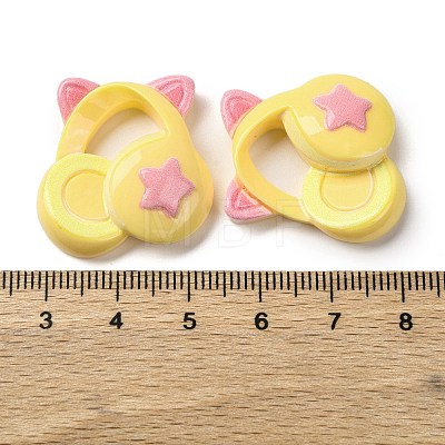 Opaque Music Theme Resin Cabochons CRES-Z010-02C-1