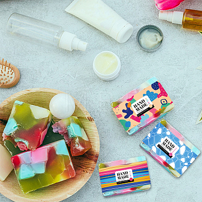   90Pcs 9 Colors Handmade Soap Paper Tag DIY-PH0005-60-1