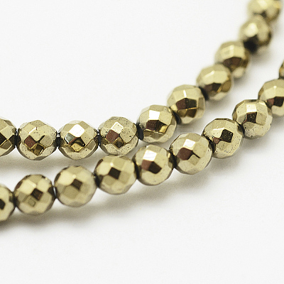 Round Non-magnetic Synthetic Hematite Beads Strands X-G-D617-6mm-27-1