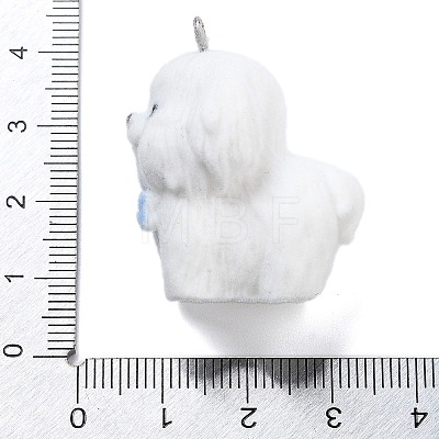 Flocky Resin Pendants RESI-Q002-06B-1