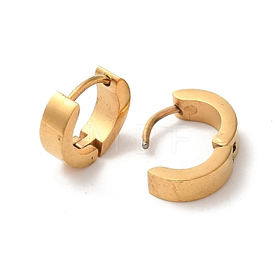 Polishing Ion Plating(IP) 304 Stainless Steel Hoop Earrings EJEW-P255-11G-1