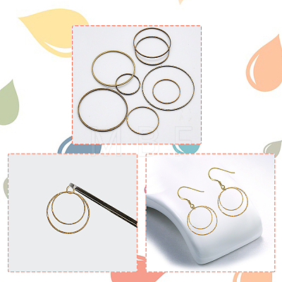 240Pcs 8 Style Brass Linking Rings FIND-CA0006-05AB-1