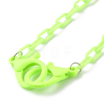 Personalized Opaque Acrylic Cable Chain Necklaces NJEW-JN03432-05-1