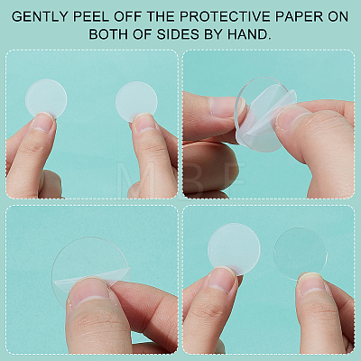 Fingerinspire 100Pcs Transparent Circle DIY-FG0003-42-1