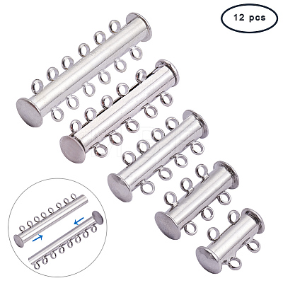 Brass Magnetic Slide Lock Clasps KK-PH0034-55-1