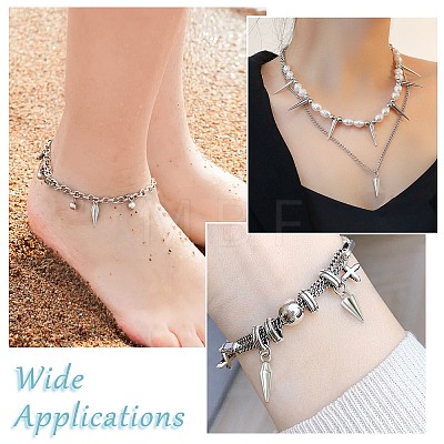 60Pcs 6 Styles 201/304 Stainless Steel Pendants STAS-CJ0002-93-1
