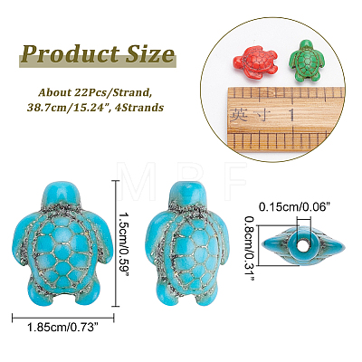  Synthetic Turquoise Beads Strands G-NB0003-71-1