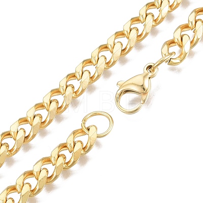 Men's 201 Stainless Steel Cuban Link Chain Necklace NJEW-N050-A06-7-60G-1