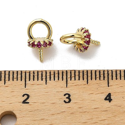 Brass Micro Pave Cubic Zirconia Peg Bails KK-S397-03B-1