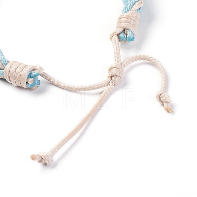 Korean Waxed Polyester Cord Braided Bracelets BJEW-JB04180-1
