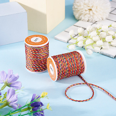 2 Rolls Multi-Color Decorative Nylon Twisted Cord NWIR-TADJ0001-04A-1