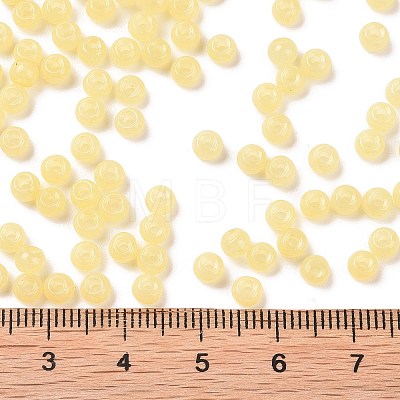 6/0 Imitation Jade Glass Seed Beads SEED-T006-04A-04-1
