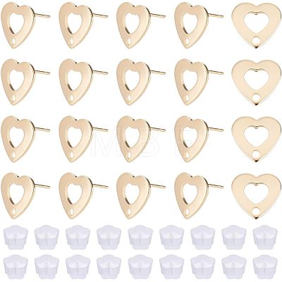 Unicraftale 30Pcs 201 Stainless Steel Stud Earring Findings STAS-UN0038-72-1