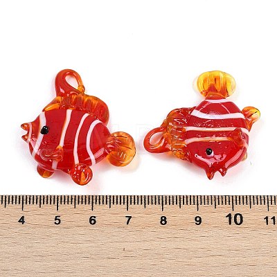 Handmade Lampwork Pendants LAMP-I029-13B-1