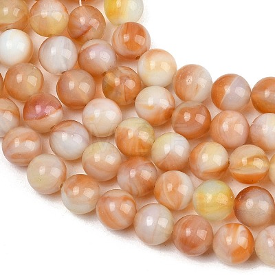 Handmade Lampwork Beads Strand LAMP-B056-8mm-12-1