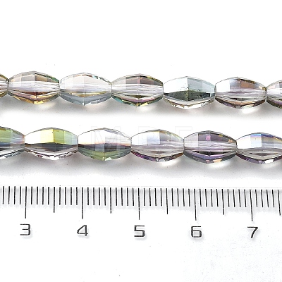 Electroplate Transparent Glass Beads Strands EGLA-M032-03A-HR02-1