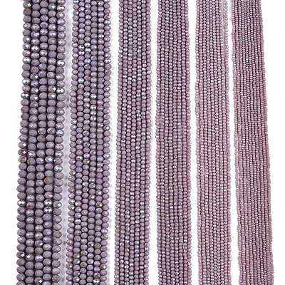 Electroplate Opaque Solid Color Glass Beads Strands EGLA-A044-P4mm-L13-1