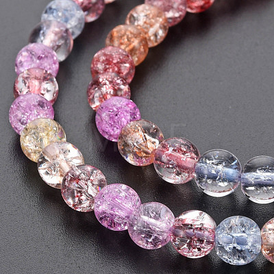 Crackle Glass Beads Strands GLAA-S192-B-007B-1