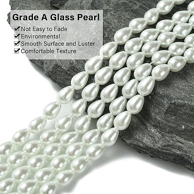 Glass Pearl teardrop HY-O001-B-02-1