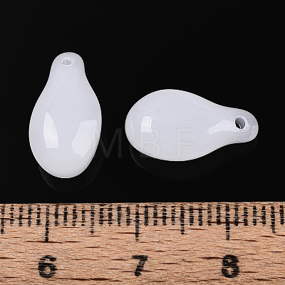 Transparent Glass Teardrop Charms GLAA-T030-03-01-1